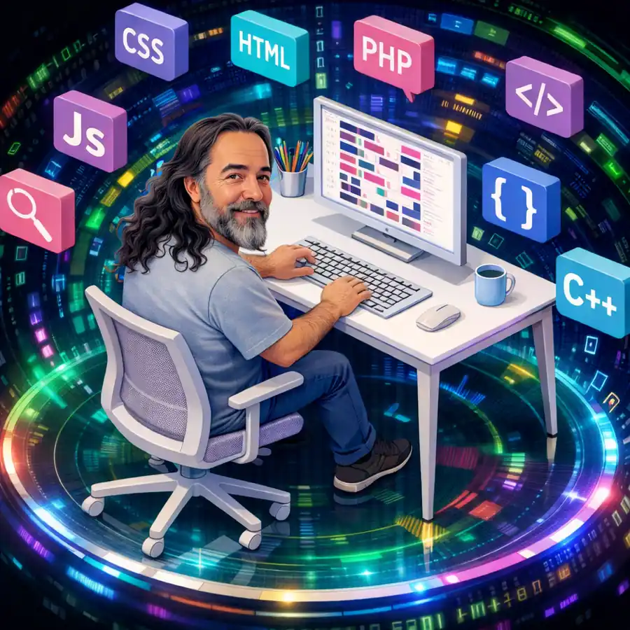 Fabiano Navarro desenvolvendo interfaces web